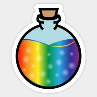 DIY Single Rainbow Potion or Poison for Tabletop Board Games Sticker